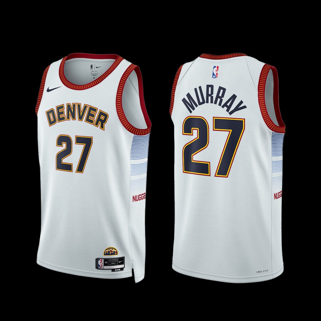 Denver Nuggets Jamal Murray 2022-23 City Edition Jersey Sliver Denver Nuggets Jamal Murray 2022-23 City Edition Jersey Sliver