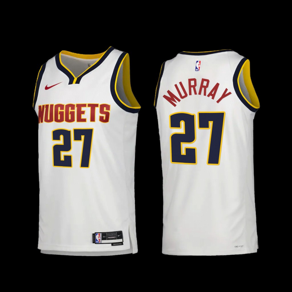 Denver Nuggets Jamal Murray 2022-23 White Association Edition Jersey Denver Nuggets Jamal Murray 2022-23 White Association Edition Jersey