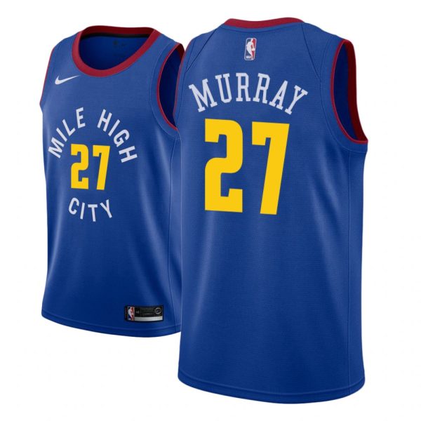 Denver Nuggets Jamal Murray Blue Statement Jersey Denver Nuggets Jamal Murray Blue Statement Jersey