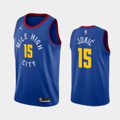 Denver Nuggets Nikola Jokic 2021 Blue Statement Jersey