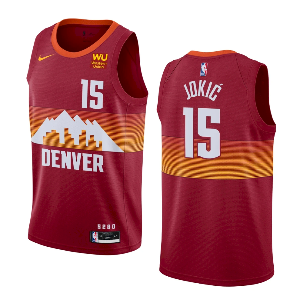 Denver Nuggets Nikola Jokic 2021 City Orange Jersey Denver Nuggets Nikola Jokic 2021 City Orange Jersey