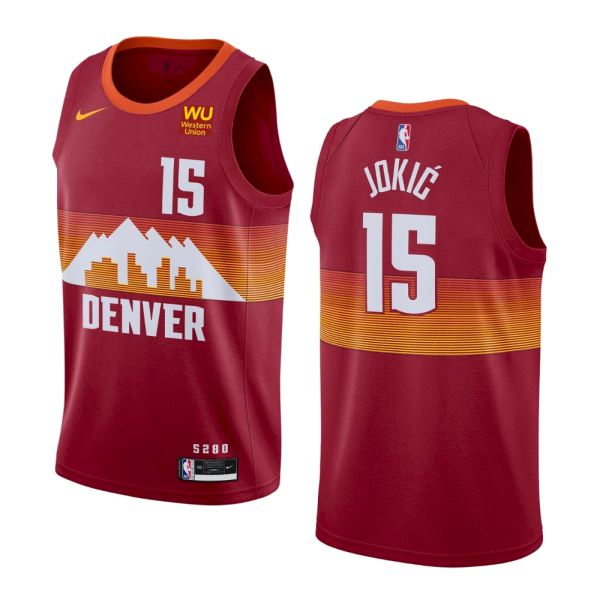 Denver Nuggets Nikola Jokic 2021 City Orange Jersey Denver Nuggets Nikola Jokic 2021 City Orange Jersey