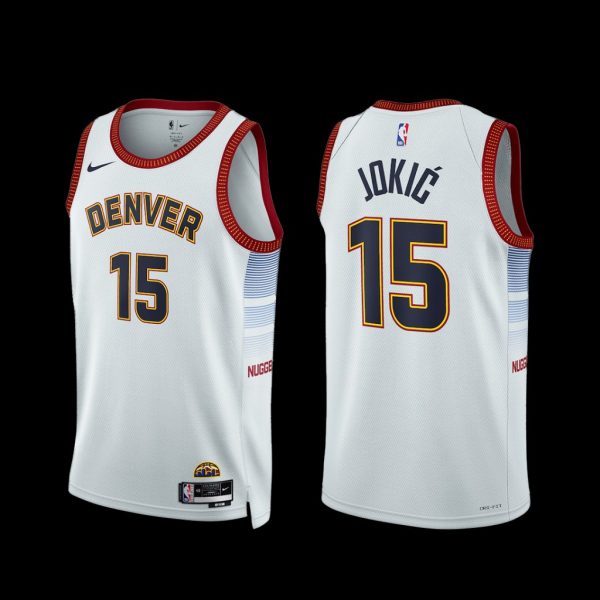 Denver Nuggets Nikola Jokic 2022-23 City Edition Jersey Sliver Denver Nuggets Nikola Jokic 2022-23 City Edition Jersey Sliver
