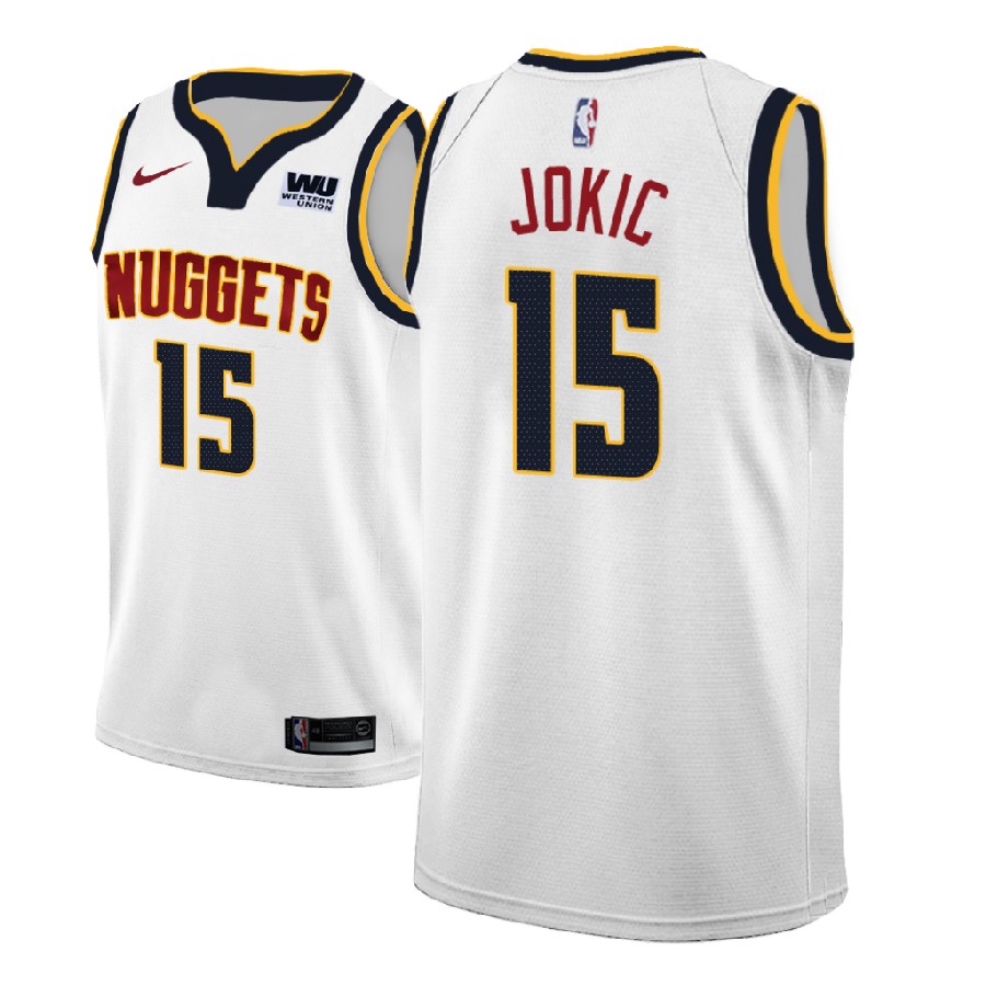 Denver Nuggets Nikola Jokic White Association Jersey Denver Nuggets Nikola Jokic White Association Jersey