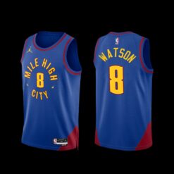 Denver Nuggets Peyton Watson 2022-23 Statement Edition Mile High City Jersey Blue