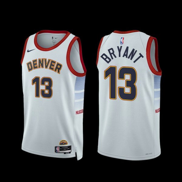 Denver Nuggets Thomas Bryant 2022-23 White City Edition Jersey Denver Nuggets Thomas Bryant 2022-23 White City Edition Jersey