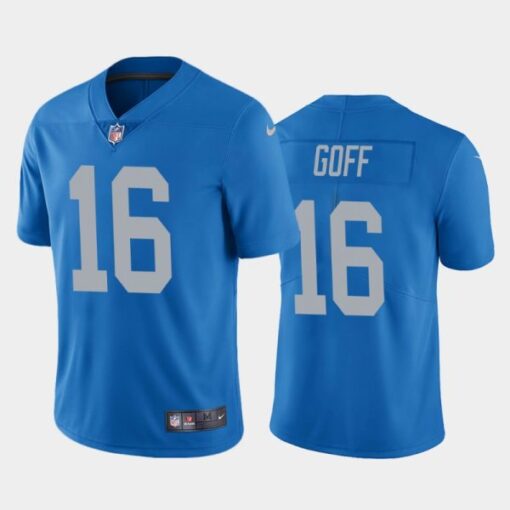 Detroit Lions Jared Goff Blue Throwback Limited Jersey
