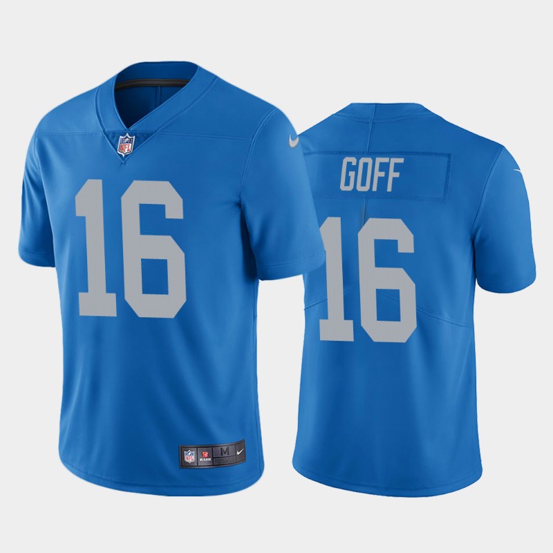 Detroit Lions Jared Goff Blue Throwback Limited Jersey Detroit Lions Jared Goff Blue Throwback Limited Jersey