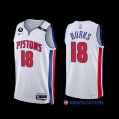 Detroit Pistons Alec Burks 2022-23 Association Edition Jersey White