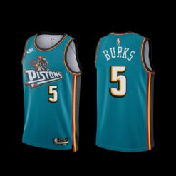 Detroit Pistons Alec Burks 2022-23 Classic Edition Jersey Teal