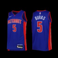 Detroit Pistons Alec Burks 2022-23 Icon Edition Jersey Blue