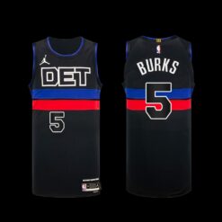 Detroit Pistons Alec Burks Statement Edition Black Jersey