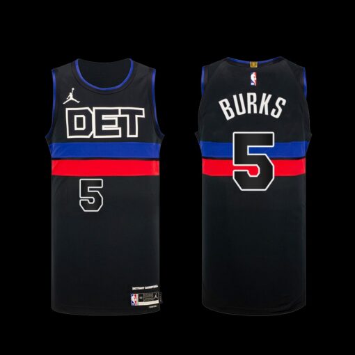 Detroit Pistons Alec Burks Statement Edition Black Jersey