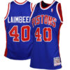 Detroit Pistons Bill Laimbeer White Throwback Jersey