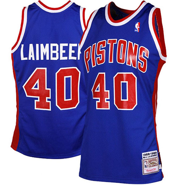 Detroit Pistons Bill Laimbeer Blue Throwback Jersey Detroit Pistons Bill Laimbeer Blue Throwback Jersey