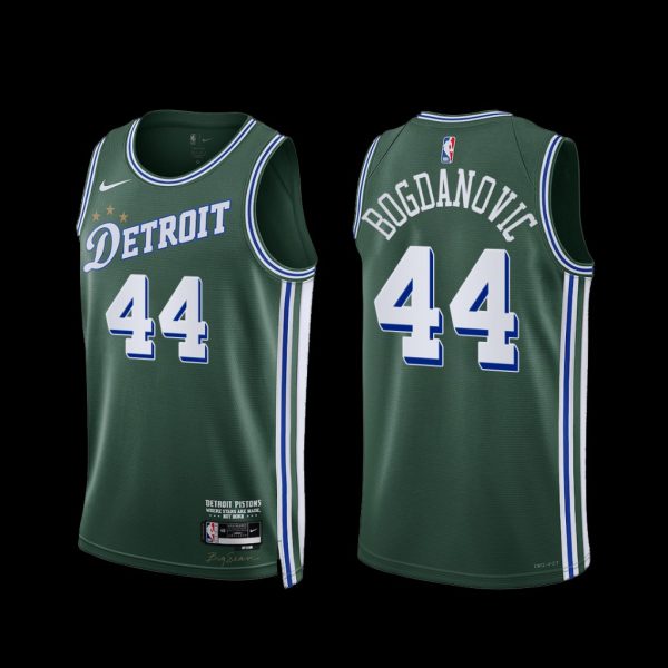 Detroit Pistons Bojan Bogdanovic 2022-23 City Edition Jersey Green Detroit Pistons Bojan Bogdanovic 2022-23 City Edition Jersey Green