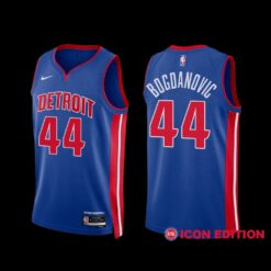 Detroit Pistons Bojan Bogdanovic 2022-23 Icon Edition Jersey Blue