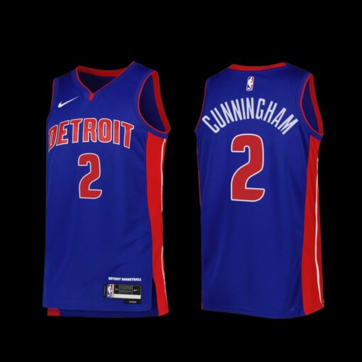 Detroit Pistons Cade Cunningham 2022-23 Icon Edition Jersey Blue