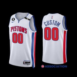 Detroit Pistons Custom 2022-23 Association Edition Jersey White