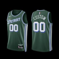 Detroit Pistons Custom 2022-23 City Edition Jersey Green