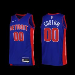 Detroit Pistons Custom 2022-23 Icon Edition Jersey Blue