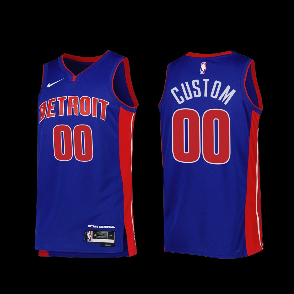Detroit Pistons Custom 2022-23 Icon Edition Jersey Blue Detroit Pistons Custom 2022-23 Icon Edition Jersey Blue