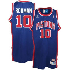 Detroit Pistons Dennis Rodman Blue Throwback Jersey