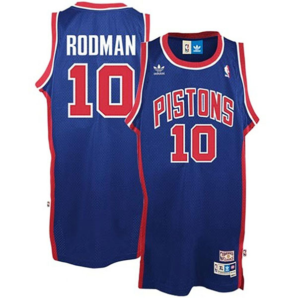 Detroit Pistons Dennis Rodman Blue Throwback Jersey Detroit Pistons Dennis Rodman Blue Throwback Jersey
