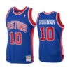 Detroit Pistons Dennis Rodman Blue Throwback Jersey