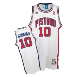 Detroit Pistons Dennis Rodman White Throwback Jersey