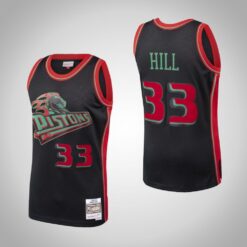 Detroit Pistons Grant Hill Black Throwback Jersey