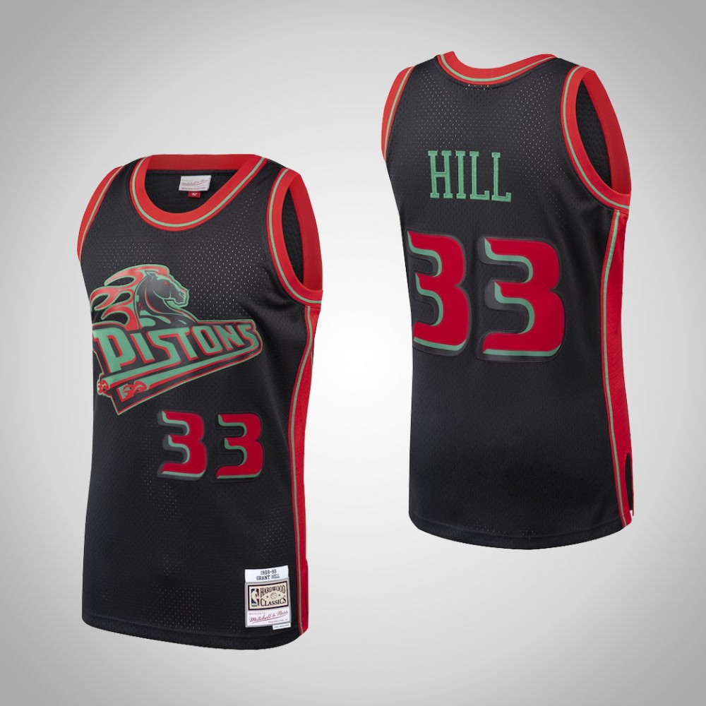 Detroit Pistons Grant Hill Black Throwback Jersey Detroit Pistons Grant Hill Black Throwback Jersey
