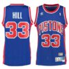 Detroit Pistons Grant Hill Black Throwback Jersey