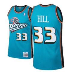 Detroit Pistons Grant Hill Green Throwback Jersey