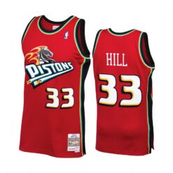 Detroit Pistons Grant Hill Red Throwback Jersey