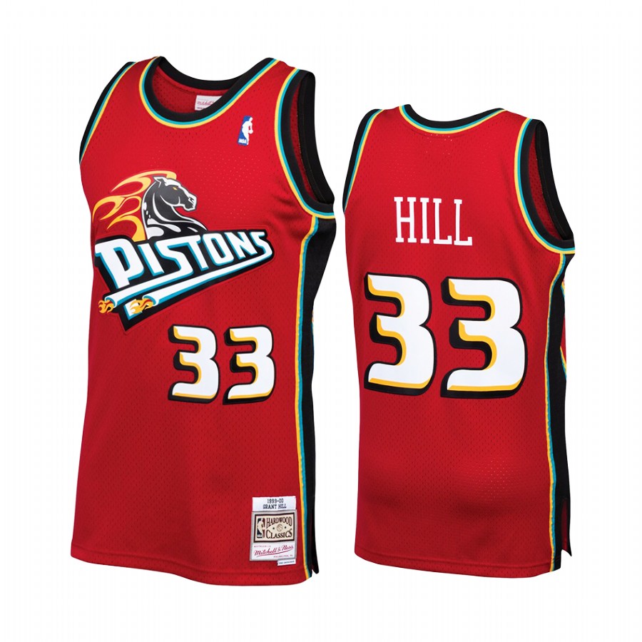 Detroit Pistons Grant Hill Red Throwback Jersey Detroit Pistons Grant Hill Red Throwback Jersey
