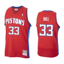Detroit Pistons Grant Hill Red Vintage Jersey