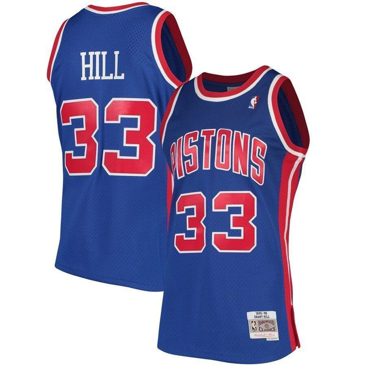 Detroit Pistons Grant Hill Royal 1995-96 Throwback Jersey Detroit Pistons Grant Hill Royal 1995-96 Throwback Jersey