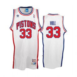 Detroit Pistons Grant Hill White Throwback Jersey