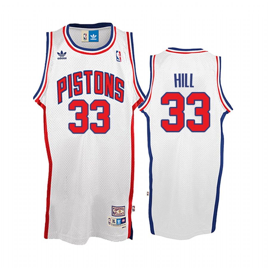 Detroit Pistons Grant Hill White Throwback Jersey Detroit Pistons Grant Hill White Throwback Jersey