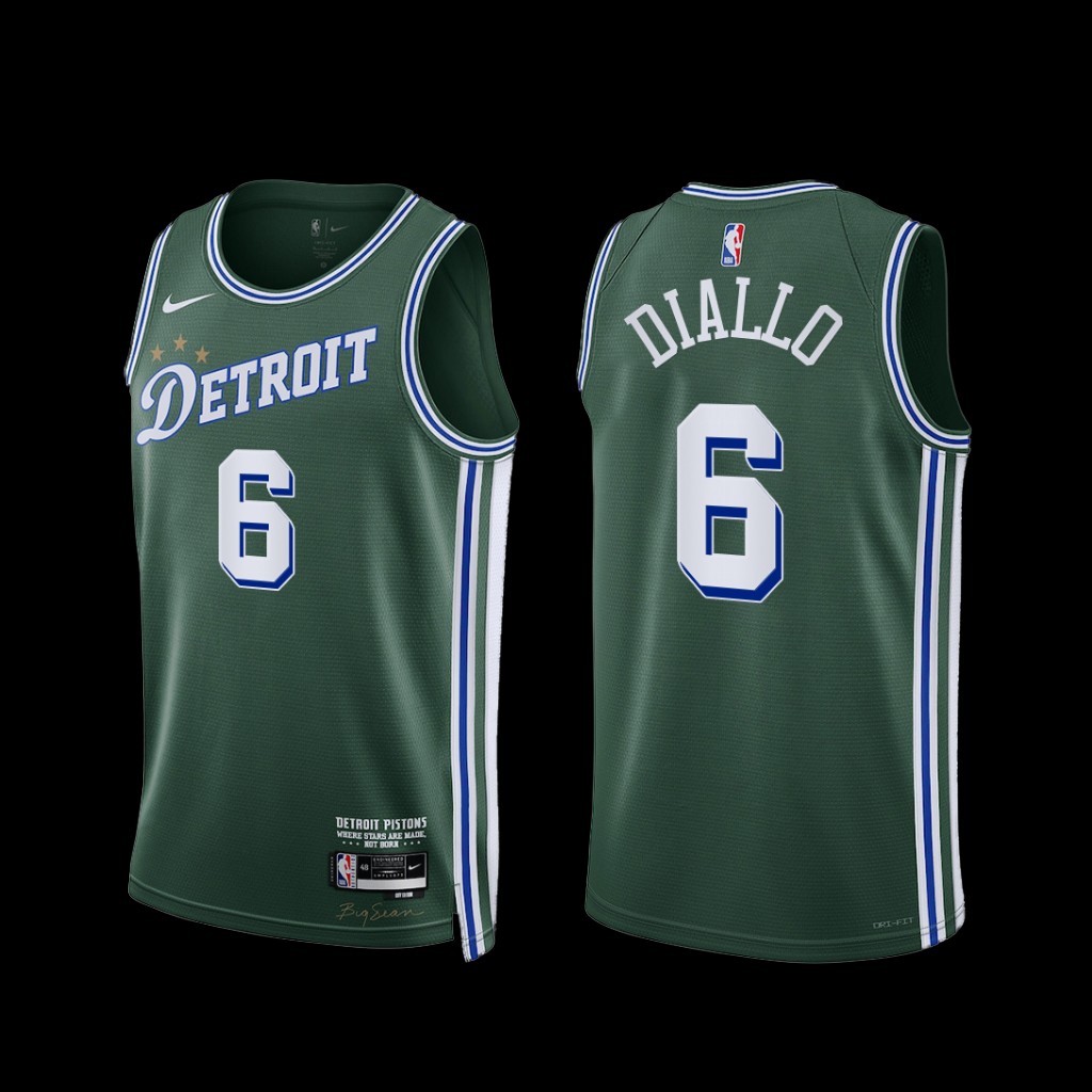 Detroit Pistons Hamidou Diallo 2022-23 City Edition Jersey Green Detroit Pistons Hamidou Diallo 2022-23 City Edition Jersey Green