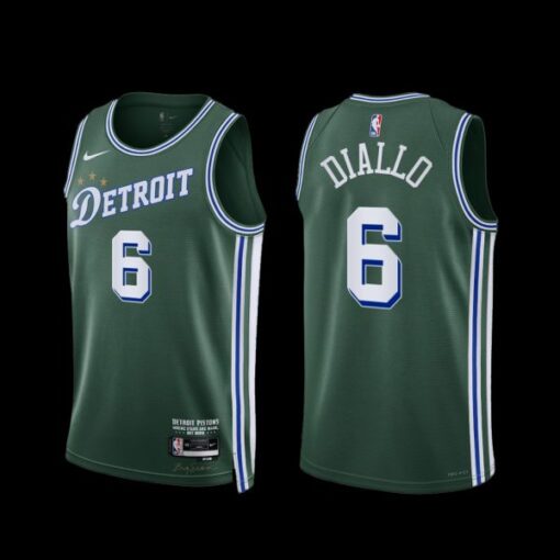 Detroit Pistons Hamidou Diallo 2022-23 City Edition Jersey Green