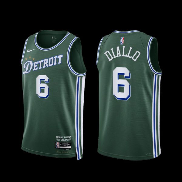 Detroit Pistons Hamidou Diallo 2022-23 City Edition Jersey Green Detroit Pistons Hamidou Diallo 2022-23 City Edition Jersey Green