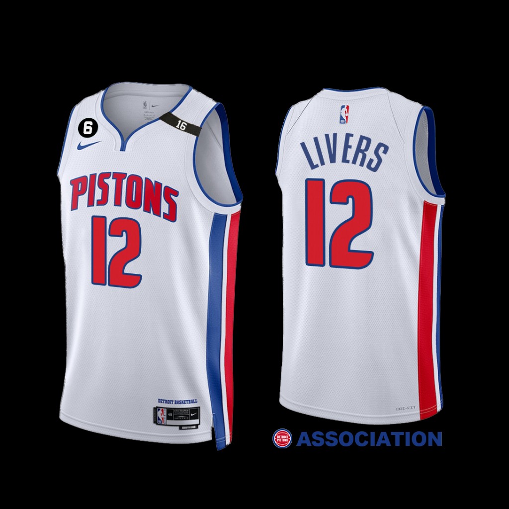 Detroit Pistons Isaiah Livers 2022-23 Association Edition Jersey White Detroit Pistons Isaiah Livers 2022-23 Association Edition Jersey White