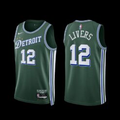Detroit Pistons Isaiah Livers 2022-23 City Edition Jersey Green