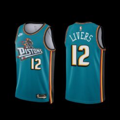 Detroit Pistons Isaiah Livers 2022-23 Classic Edition Jersey Teal
