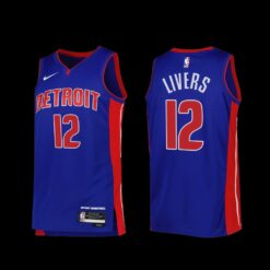 Detroit Pistons Isaiah Livers 2022-23 Icon Edition Jersey Blue