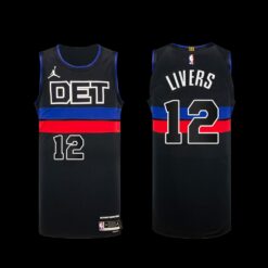 Detroit Pistons Isaiah Livers Statement Edition Black Jersey