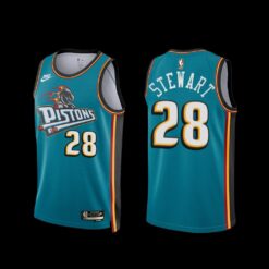 Detroit Pistons Isaiah Stewart 2022-23 Classic Edition Jersey Teal