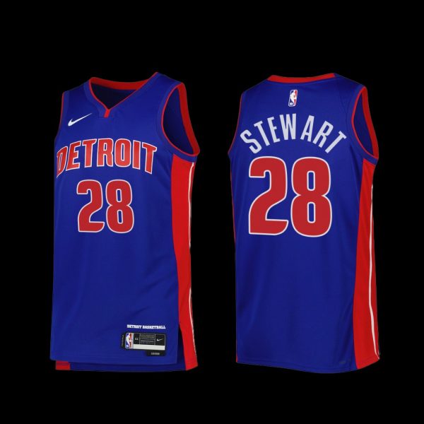 Detroit Pistons Isaiah Stewart 2022-23 Icon Edition Jersey Blue Detroit Pistons Isaiah Stewart 2022-23 Icon Edition Jersey Blue